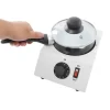 Chokladsmältare - Enkel smältgryta - 30–85°C Justerbar - 1 kg Kapacitet - 14 cm Keramikkärl Non-stick - 40 W - EU‑plugg 220–230V - Svart/Vit