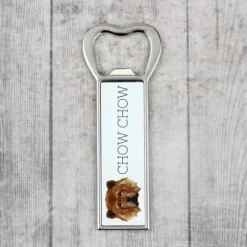 Chow Chow - flasköppnare med foto och inskription för Art-Dog öl