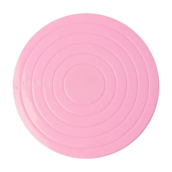 14 cm diameter sömlös DIY-tårtskiva, roterande plattform för dessertdekoration, säker att använda, lätt att städa