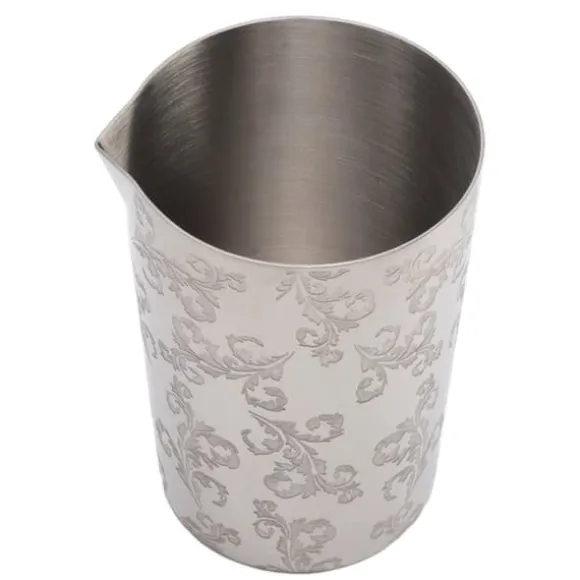 Cocktailglas i 304 rostfritt stål, värmebevarande, graverat, bartendingglas för bar