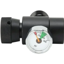 CO2-flaskpåfyllningsadapterkontakt CGA320 // TR21-4 ASA 3000psi tryckmätare svart