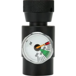 CO2-flaskpåfyllningsadapterkontakt CGA320 // TR21-4 ASA 3000psi tryckmätare svart
