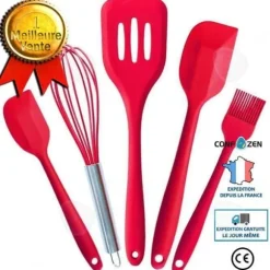 CONFO Köksredskap i silikon 5st Köksredskap - Set Hygienic Strong Coating