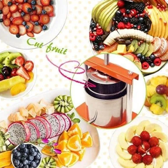COOK CASE BY OMAC 360 - KVM SWITCH - Press, diameter 12 cm, stål, rostfritt stål, orange