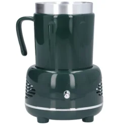 Cooler Warmer Cup Snabbkylning Uppvärmning Enkel kontroll Böjt handtag Halkskyddade kuddar Kaffevärmare för kaffebjörn Flaska Grön