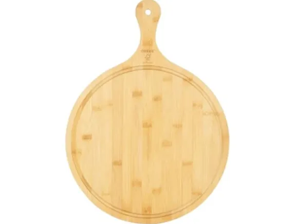 Cozze®pizza skärbräda med handtag Ø350x20 mm.