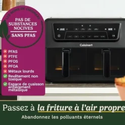 CUISINART Airfryer AFD10XBLE - 10,4 l kapacitet - Dubbel tank - Svart - 2400 W