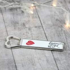 Dansk-svensk lanthund - flasköppnare med hund, personlig kylöppnare, unik present till en man från Art-Dog