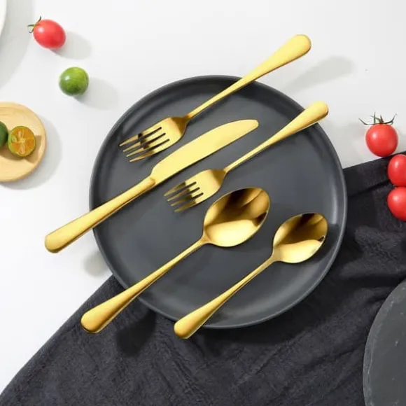 100-delar Silverbestickset, Rostfritt Stål, Bestick för 20 personer, Högkvalitets, Tålig och Eleganta Utseende