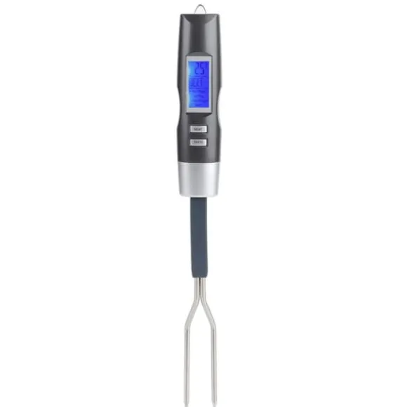 Digital BBQ Kötttermometer Gaffel Grillgaffel med LCD-skärm