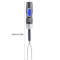 Digital BBQ Kötttermometer Gaffel Grillgaffel med LCD-skärm