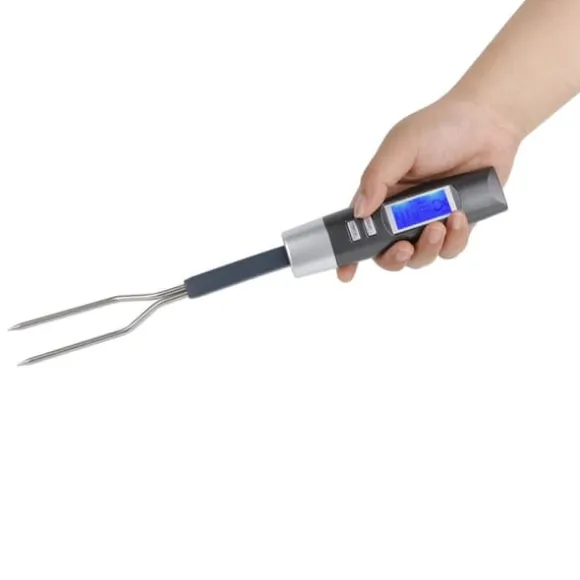 Digital BBQ Kötttermometer Gaffel Grillgaffel med LCD-skärm