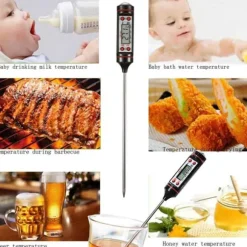 Digital Kökstermometer för Mat, BBQ & Vätskor Stektermometer