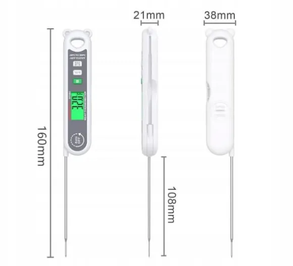 DIGITAL KÖKSTERMOMETER FÖR MAT KÖTTTILKNING JUSTERBAR -50 +300°C