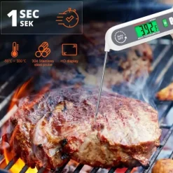 DIGITAL KÖKSTERMOMETER FÖR MAT KÖTTTILKNING JUSTERBAR -50 +300°C