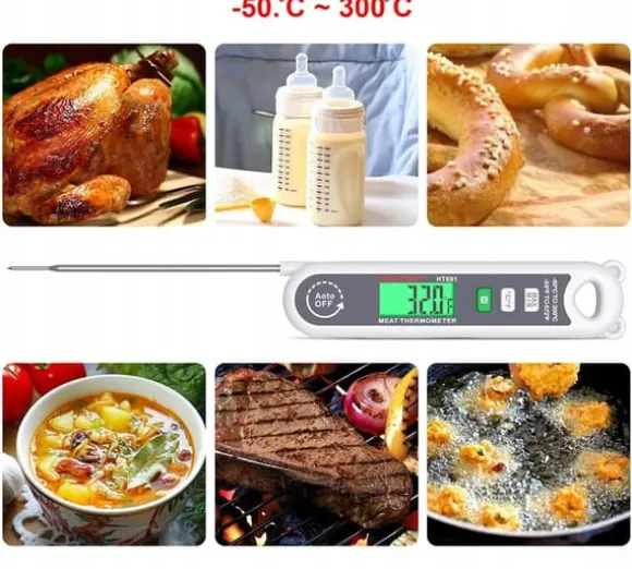 DIGITAL KÖKSTERMOMETER FÖR MAT KÖTTTILKNING JUSTERBAR -50 +300°C