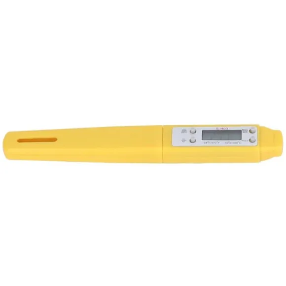 Digital mattermometer med hög precision - automatisk kalibrering, pennstil, gul