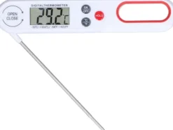 Digital Stektermometer | Vikbar | Omedelbar Läsning Vit