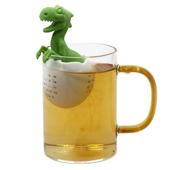 Dinosaurieformat tefilter Silikon tesil Värmebeständig Härlig Dinosaurieformad Tesil