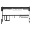 Diskställ för torkning, 93x30x52,5 cm, svart