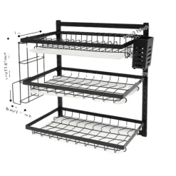 Diskställ, Väggmonterat, Platsbesparande Design,Svart
