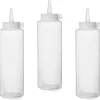 Dispenserflaska för kalla såser, set om 3 stycken. - transparent 0,2L - ENDI 558058
