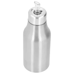 Dispenser för olivolja i rostfritt stål 500ML Läcksäker Dammsäker kök Olivolja Karaff Silver