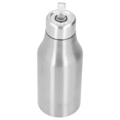 Dispenser för olivolja i rostfritt stål 500ML Läcksäker Dammsäker kök Olivolja Karaff Silver