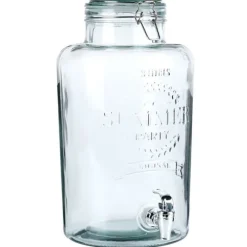 Dryckesdispenserburk i glas med kran 8L