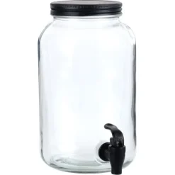 Dryckesdispenserburk i glas med kran 3,2L