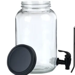 Dryckesdispenserburk i glas med kran 3,2L