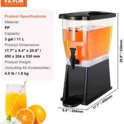 Dryckesdispenser, 45x20,4x53 cm, Plast