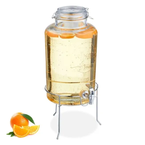 Dryckesdispenser, 48x21x27 cm, Transparent, Silver