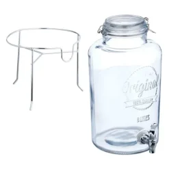 Dryckesdispenser, 48x21x27 cm, Transparent, Silver