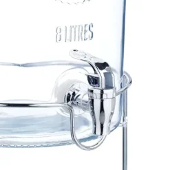 Dryckesdispenser, 48x21x27 cm, Transparent, Silver
