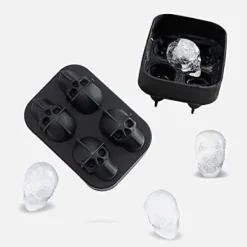 3D Skull Silikonform för isbitar, choklad, glass, whisky, vin, cocktails[H1295]