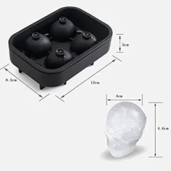 3D Skull Silikonform för isbitar, choklad, glass, whisky, vin, cocktails[H1295]