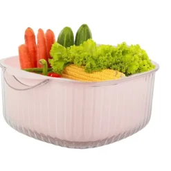 Dubbel durkslagsskål - För frukt, sallad och grönsaker