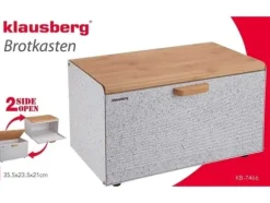 DUBBELSIDIG BRÖDLÅDA I STÅL OCH TRÄ KLAUSBERG KB-7466 VIT