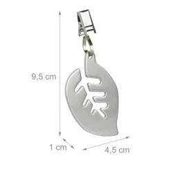 Duktyngder, 9,5x4,5x1 cm, Silver