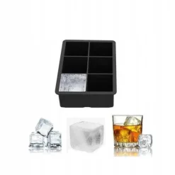 ECARLA silikone isterningbakke til 6 store isterninger 5x5x5cm FNL02