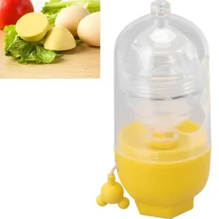 Egg Scrambler Bekväm handdriven Golden Egg Maker för att blanda Egg Home Kitchen Yellow