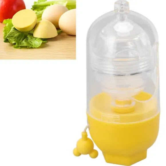 Egg Scrambler Bekväm handdriven Golden Egg Maker för att blanda Egg Home Kitchen Yellow