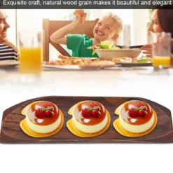 Elegant Sushibricka Snacks Sallad Desserter Träbehållare Hemrestaurang Serveringsfat