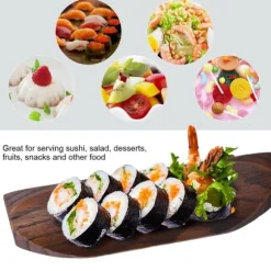 Elegant Sushibricka Snacks Sallad Desserter Träbehållare Hemrestaurang Serveringsfat