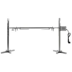 Elektrisk BBQ Rotisserie Grill Kit, Justerbart Stativ, Universell Kompatibilitet,Silver