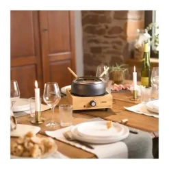 Elektrisk fondueapparat - LIVOO - DOC287 - 800W - 2L - 8 personer - Justerbar termostat - Non-stick kastrull utan PFAS