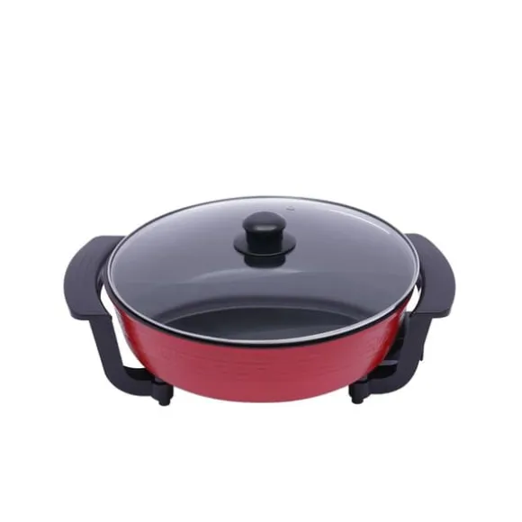 Elektrisk Fonduegryta, Dubbel Fack, Energisnål Uppvärmning,Röd