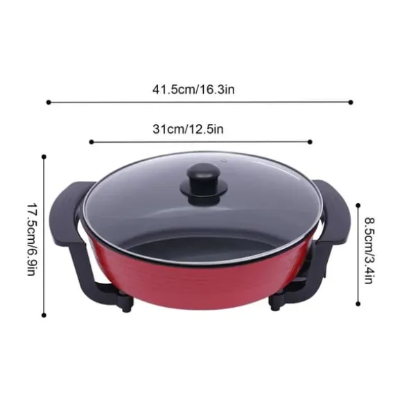 Elektrisk Gryta, 6L Kapacitet, 5 Temperaturinställningar,svart