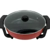 Elektrisk hot pot - Yin-Yang gryta - 30 cm dubbelkärl - 6 l - 1360 W - 5 temperaturlägen - Glaslock - Svart